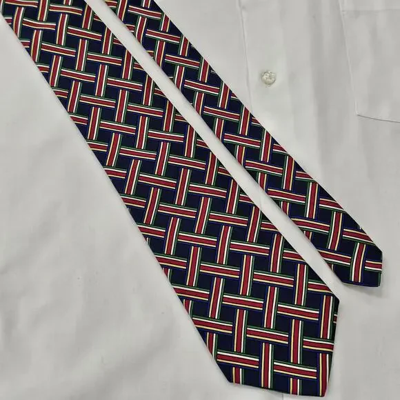 Turnbull & Asser Luxury Necktie Men's Multicolor Tie Silk Stylish Basket Weave